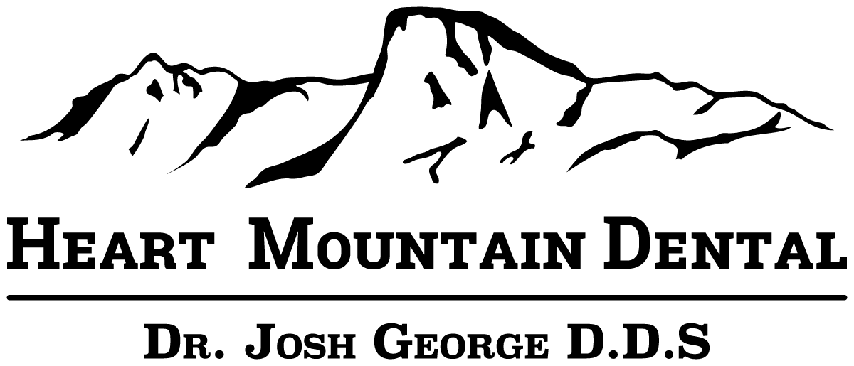 Heart Mountain Dental black logo on transparent background